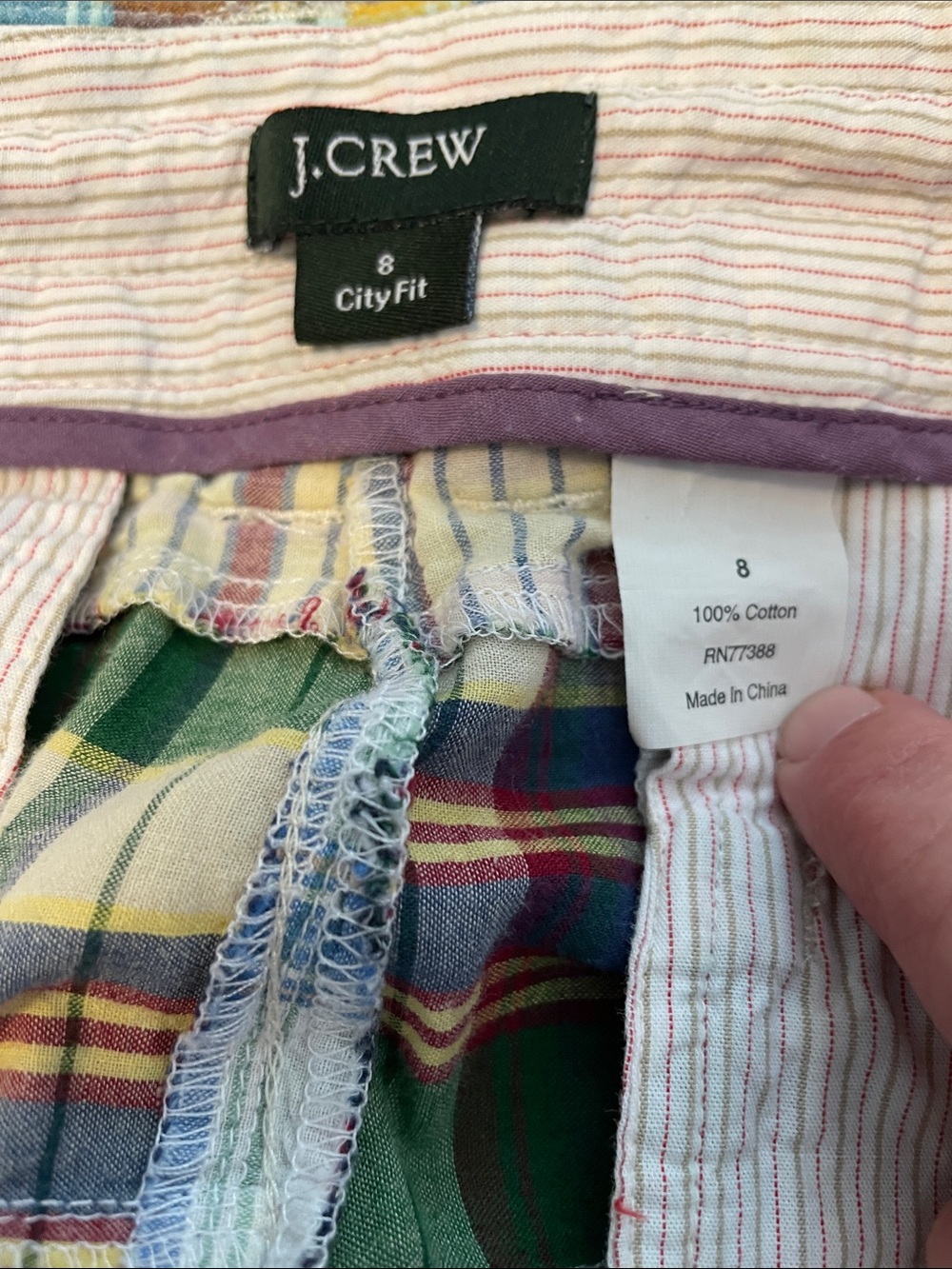 J. Crew madras shorts - Picture 3 of 4
